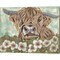 Floral Highland Cow by Ashley Justice 20" x 16" Canvas Wall Art